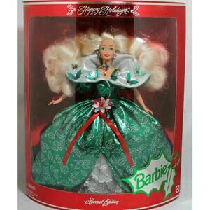 Vintage 1995 Barbie Happy Holidays Special Edition Doll (14123) New Damage Box